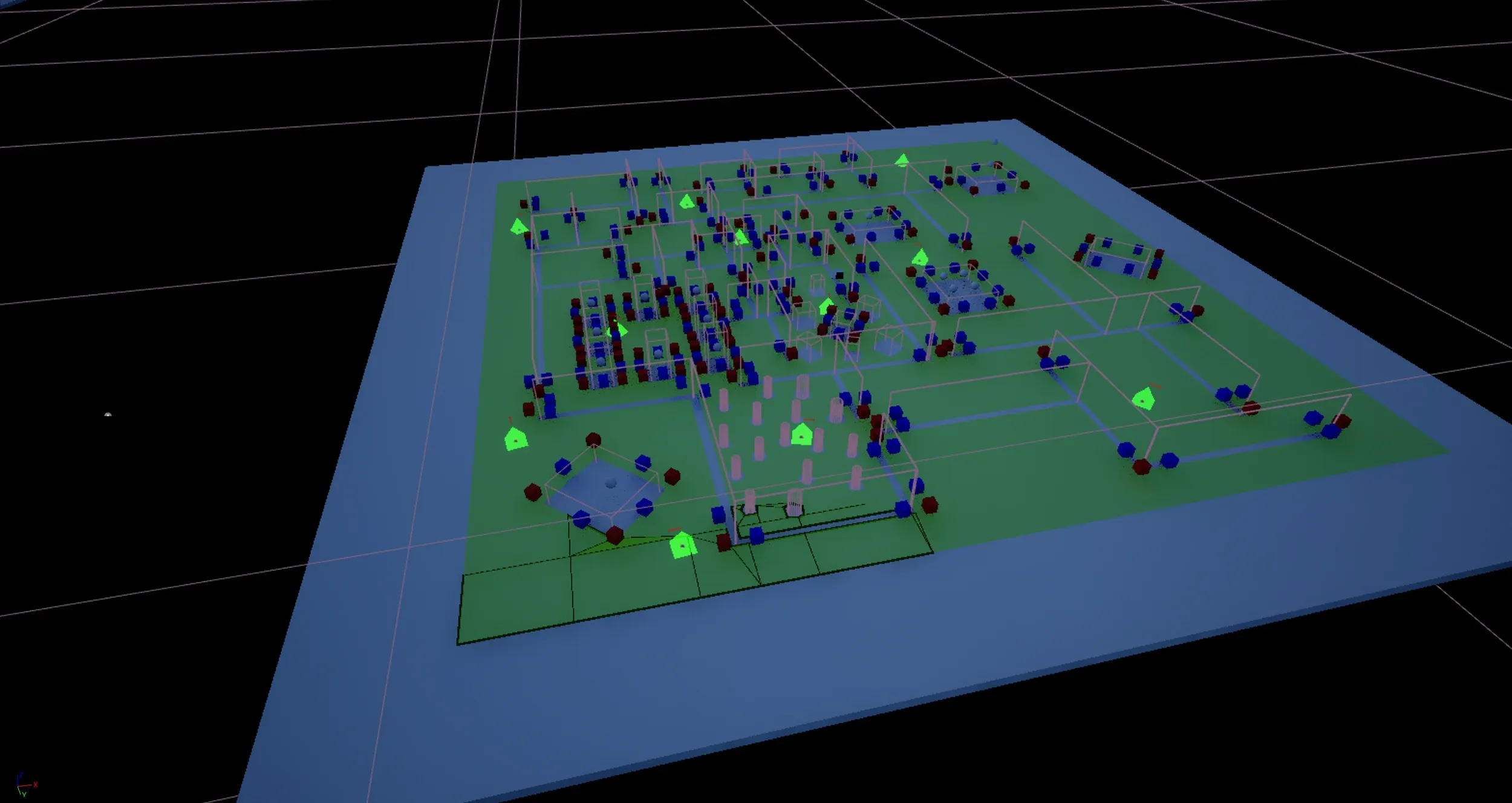 Level face with its navigation mesh